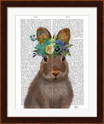 Framed Rabbit Bohemian Book Print Print