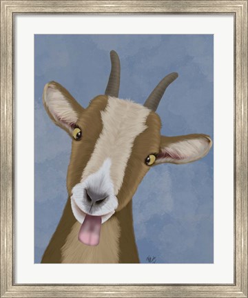 Framed Funny Farm Goat 3 Print