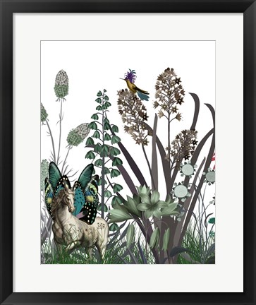 Framed Wildflower Bloom, Horse Print