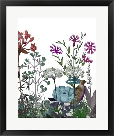 Framed Wildflower Bloom, Partridge Print