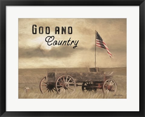 Framed God and Country Print