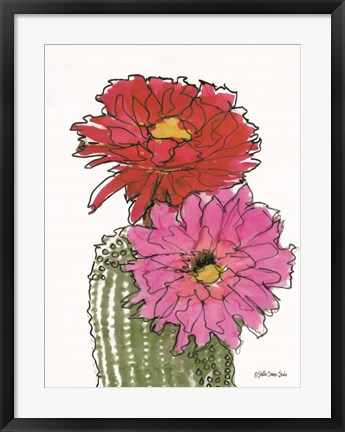 Framed Cactus Flower 1 Print