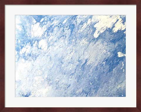 Framed Earth Blues Abstract landscape Print