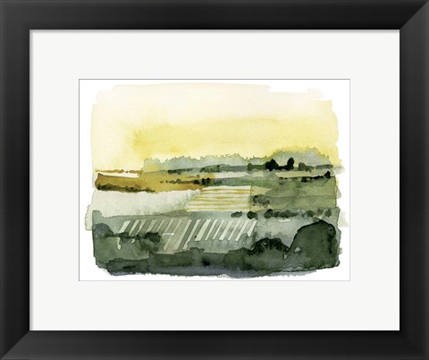 Framed Blotted Landscape I Print