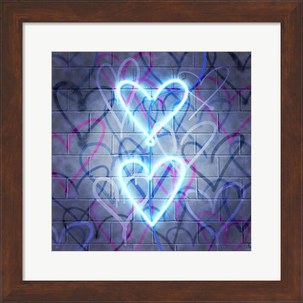 Framed Neon Heart II Print