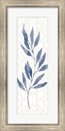 Framed Blue Leaves Print