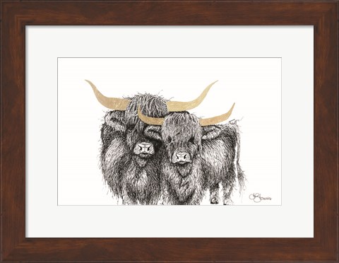 Framed Highland Cattle Print