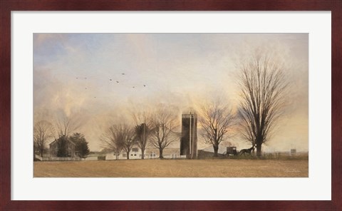 Framed Lancaster Sunrise with Buggy Print