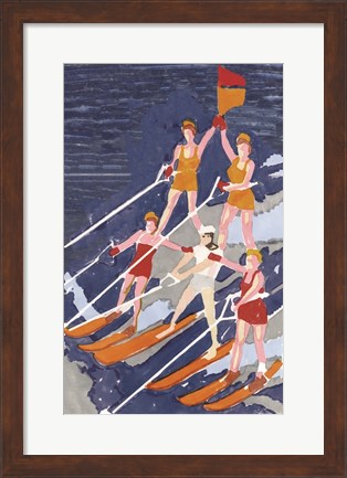 Framed Water Ski Show 3 Print