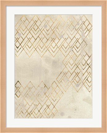 Framed Deco Pattern in Cream IV Print