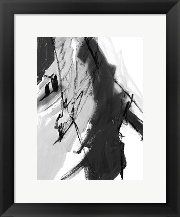 Framed Black and White Abstract II Print