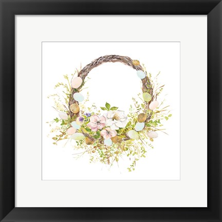 Framed Easter Wreath Print