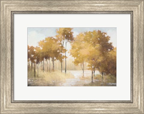 Framed Autumn Lake Gold Print