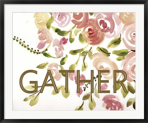 Framed Farmhouse Florals-Gather Print