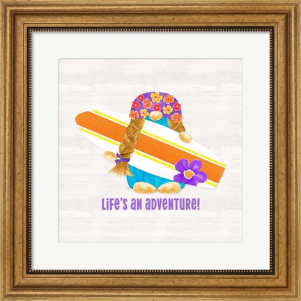 Framed Gnomes of Summer sentiment IV-Adventure Print