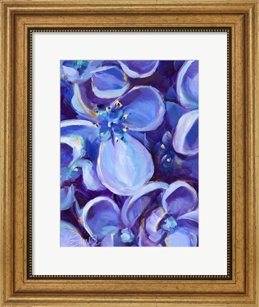 Framed Lavender Floral Close Up Print