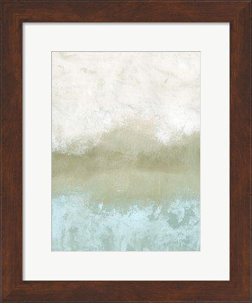 Framed Soft Sea Green Composition II Print