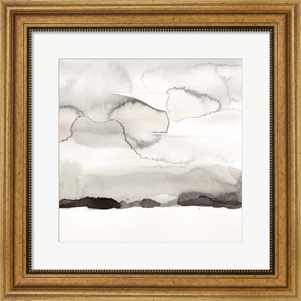 Framed Watercolor Abstract Horizon I Print