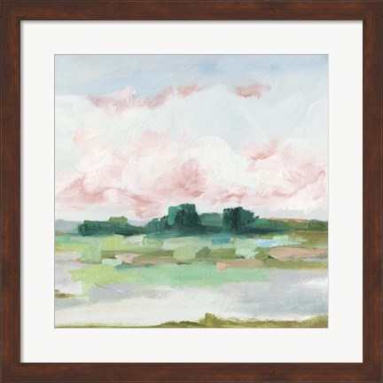 Framed Pink Marsh I Print
