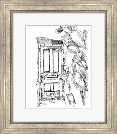 Framed Cactus Door VI Print