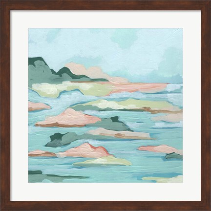 Framed Seafoam Coast I Print