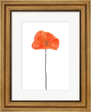 Framed Solo Poppy Red II Print