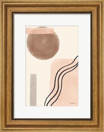 Framed Geo Abstract II Neutral Pink Print