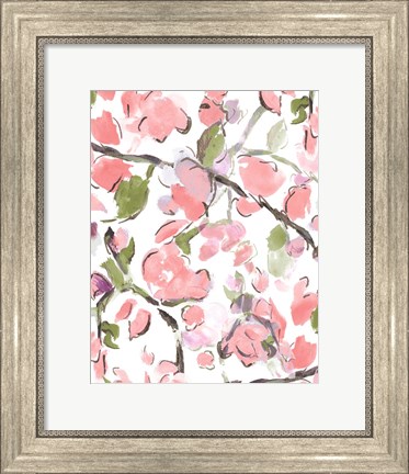 Framed Spring Floral In Pink Print