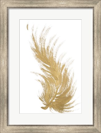 Framed Gold Feather II Print