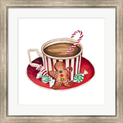 Framed Gingerbread and a Mug Full of Cocoa III Print