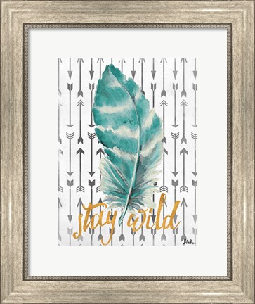 Framed Stay Wild Feather Print