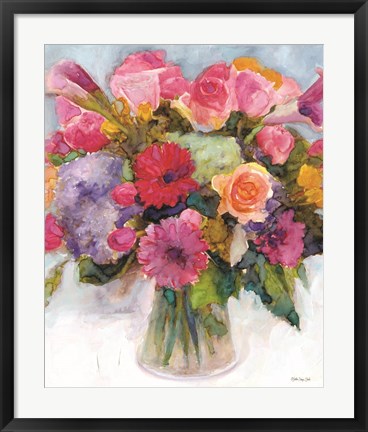 Framed Dramatic Blooms 1 Print