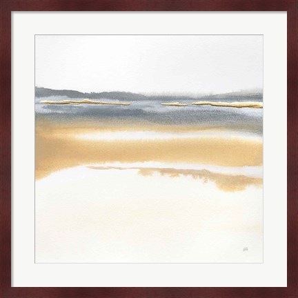 Framed Beige and Gold I Print