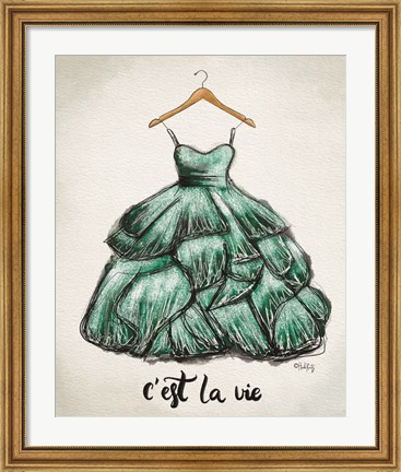 Framed C&#39;est La Vie Dress Print