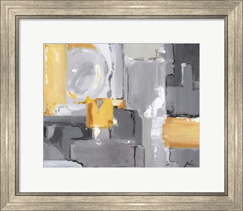 Framed Yellow Abstract Print