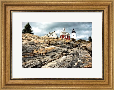 Framed Harbor Lighthouse II Print
