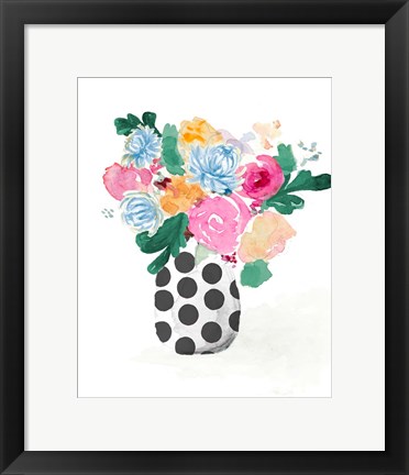 Framed Ornate Dot Vase Print