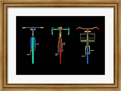 Framed Bike Trio Print