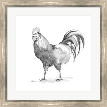 Framed Barn Fowl I Print
