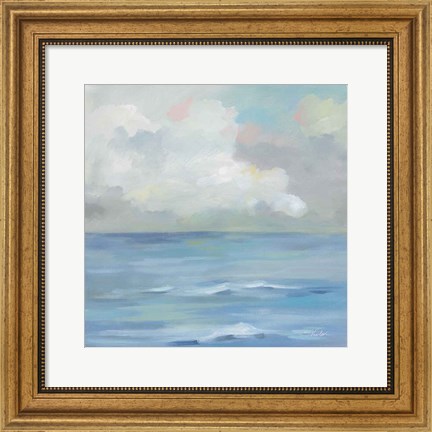 Framed Morning Seaside Clouds Print