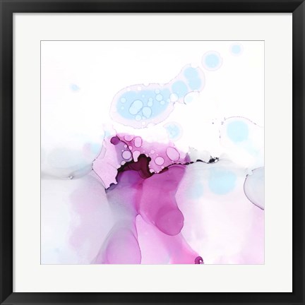 Framed Fluid Magenta I Print