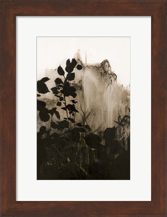 Framed Silhouette Leaves 2 Print