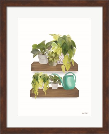 Framed Plant Lover Shelves Print