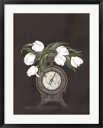 Framed Vintage Scale with Tulips Print