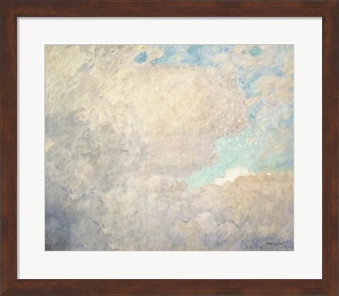 Framed White Clouds Blue Sky Print