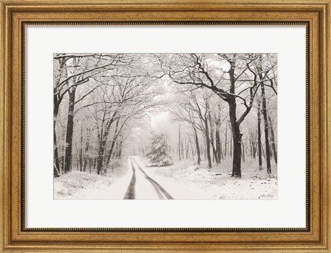 Framed Wintry Road Print