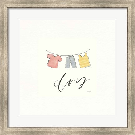 Framed Wash Dry Fold Repeat II Print