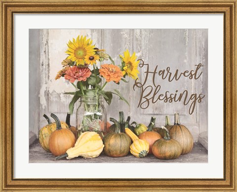 Framed Harvest Blessings Print