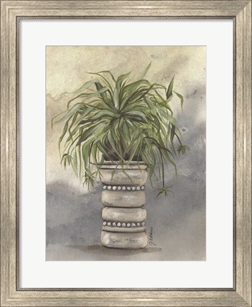 Framed Spider Plant in Pottery Print