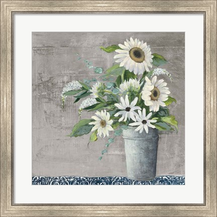 Framed Late Summer Bouquet II Rustic Print